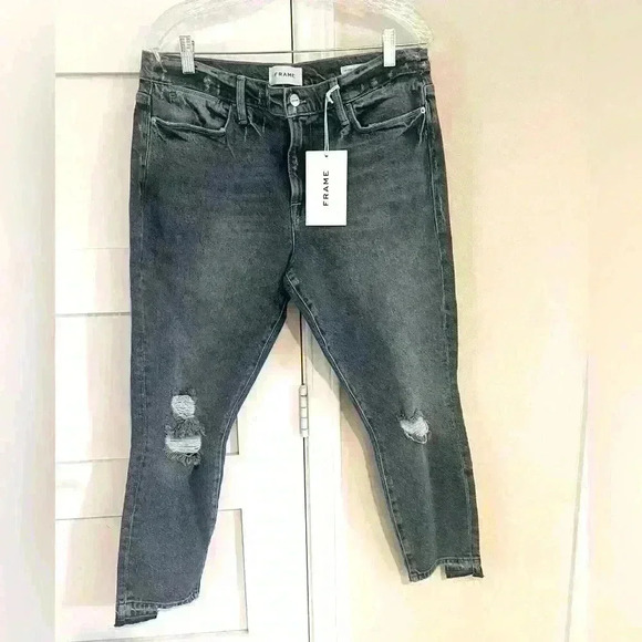 FRAME- Le High Skinny Crop Jeans- Medium Wash- NWT - Picture 1 of 7